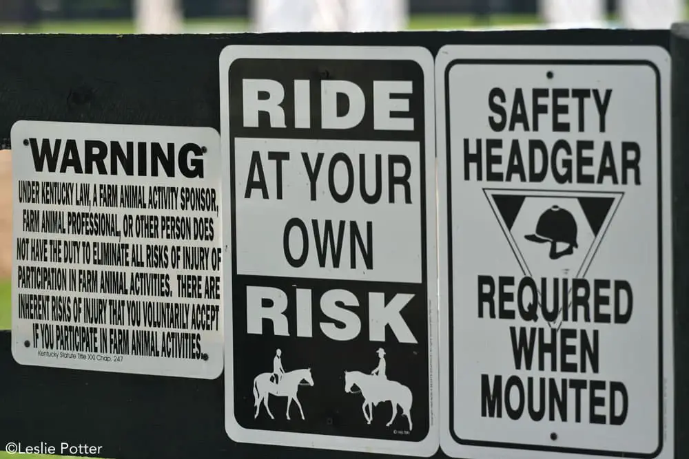 equine liability signs