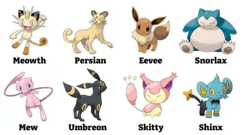 Pokemon Cat Names